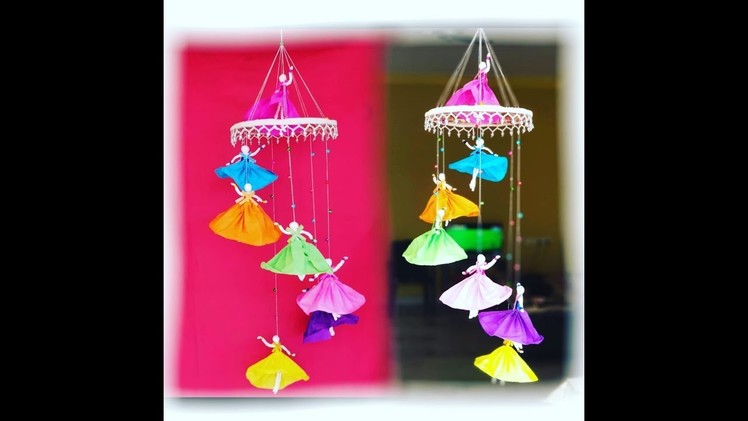 Doll Hanging Jhumar | DIY | wall hanging | wind chime | best out of waste | 111
