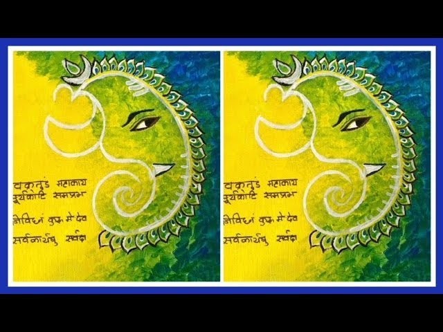 Ganesha Painting Tutorial |Ganapathi Painting | Vinayagar Painting|Acrylic painting of Ganesha