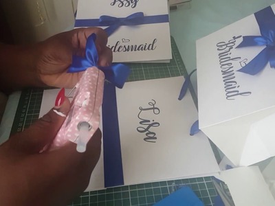 How to make a Gift Bag - DIY gift bag - Bridesmaid gift bag - Gift Bag for weddings - Bag making KIT