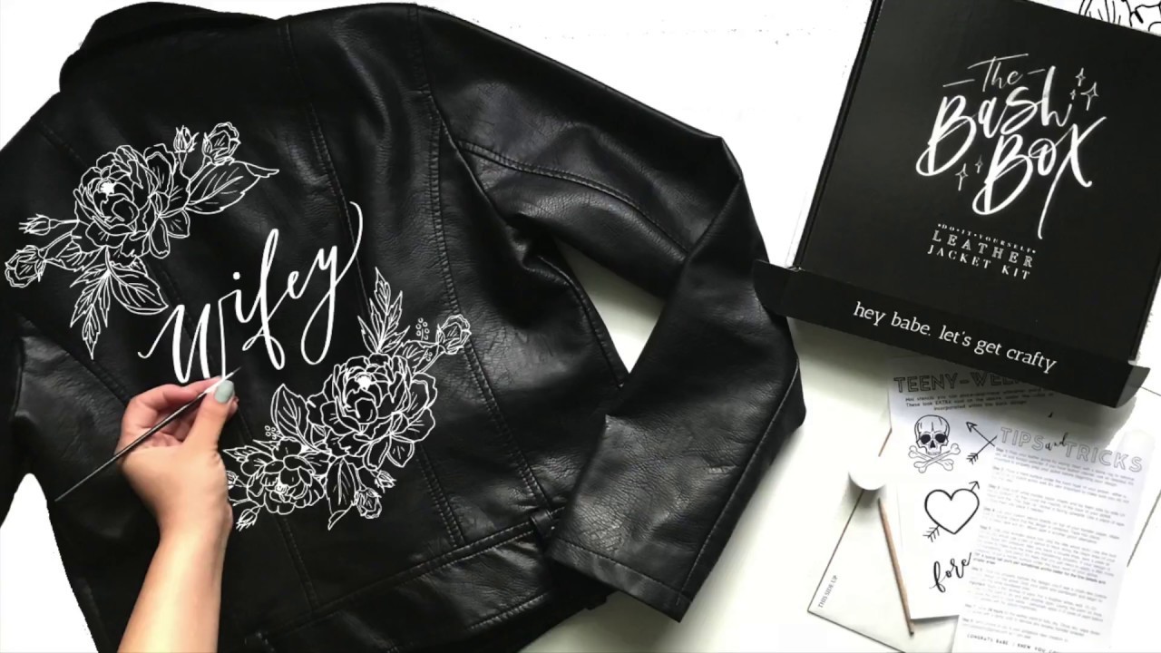 How To Paint A Leather Jacket Using This Simple DIY Kit ---- The BASH BOX Unboxing