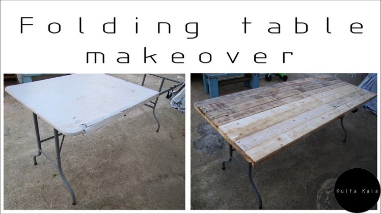 Pallet table diy Foldable pallet table
