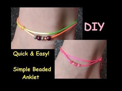 Quick and Easy Beaded Anklet [Ankle Bracelet] Tutorial