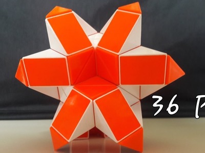 Rubik's Twist or Smiggle snake Puzzle Tutorial :How to make a Star shape 36 pcs.