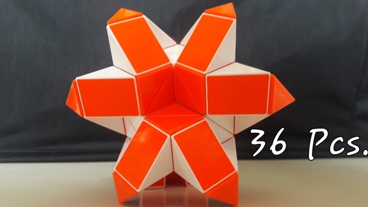 Rubik's Twist or Smiggle snake Puzzle Tutorial :How to make a Star shape 36 pcs.