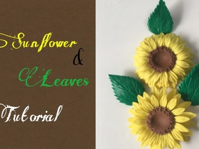 Sunflower & leaf tutorial || How to make flower cutter with empty tin.can || Using simple tools