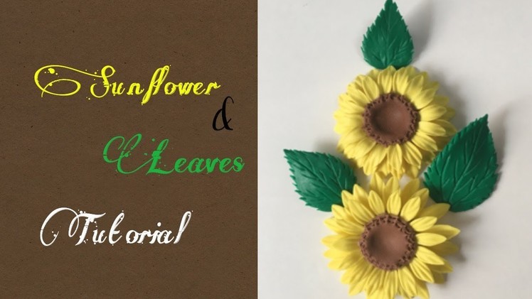 Sunflower & leaf tutorial || How to make flower cutter with empty tin.can || Using simple tools