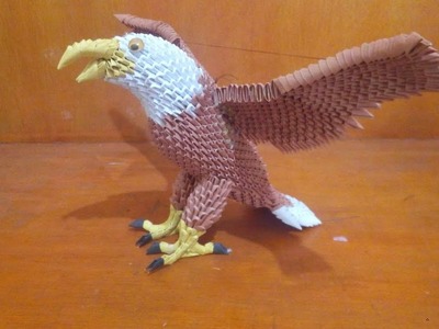 3D origami eagle quick tutorial