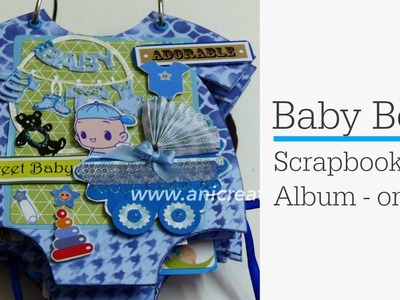 Baby Boy Scrapbook Photo Album - Onesie design