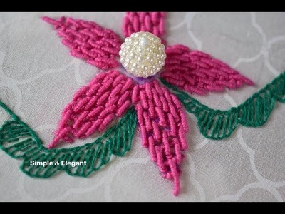 Hand Embroidery || Brazilian Embroidery ||Brazilian Embroidery Flower Tutorial