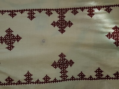HAND EMBROIDERY : CROSS STITCH SINDHI TANKA TABLE COVER