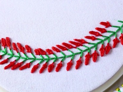 Hand Embroidery Design Flowers Stitch Hand Works For Beginners | Brazilian Embroidery Stitches Work