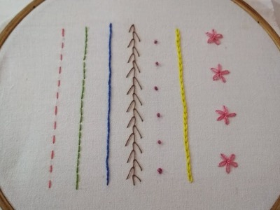 Hand embroidery for beginners - part 1 | 7 basic hand embroidery stitches