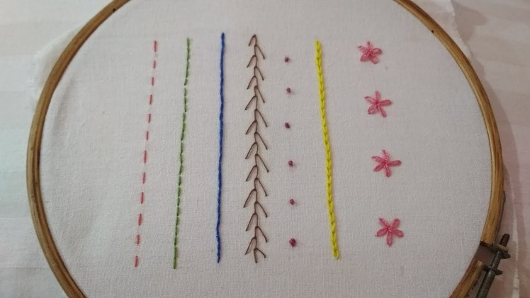 Hand embroidery for beginners - part 1 | 7 basic hand embroidery stitches