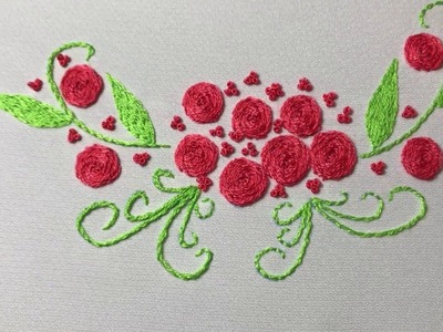 Hand Embroidery: Rose Flower Simple Embroidery