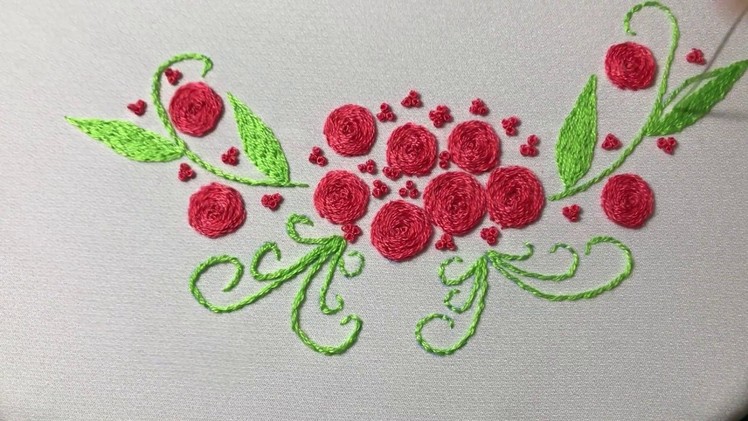 Hand Embroidery: Rose Flower Simple Embroidery