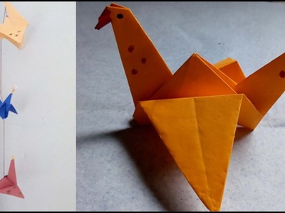 How to make a flying paper bird. paper bird hanging