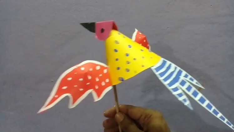 How to make bird puppet by paper