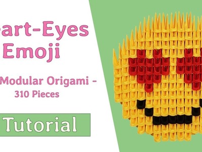 How to make Heart Eyes Emoji – 3D Modular Origami [ Step-by-Step Tutorial ]