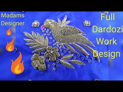 Maggam work blouse | peacock design | beautiful zardozi work| hand embroidery zari work,aari work