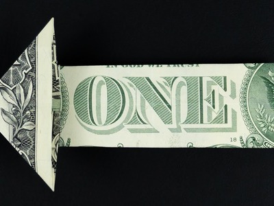 Money origami ONE WAY ARROW folding instructions