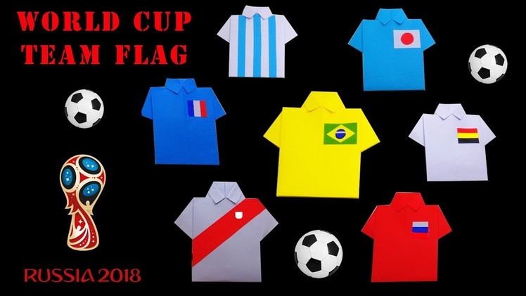 Origami Fifa World Cup Jersey | All Country Jersey 2018 #linascraftclub