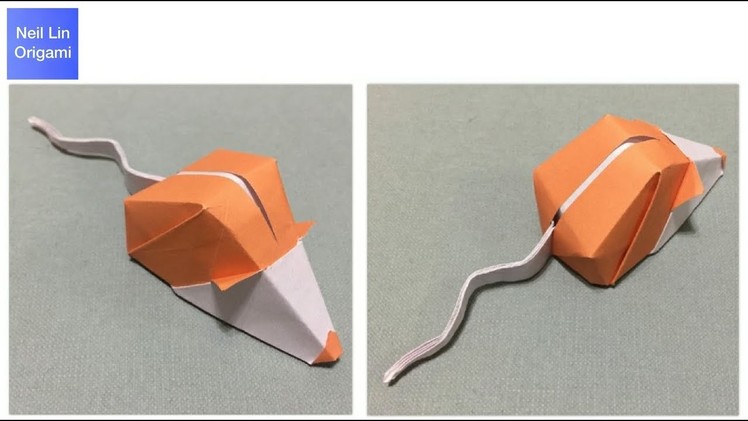 Origami Mouse Tutorial 老鼠摺紙教學 Origami-Ratón de Papel #折紙 折り紙-ネズミの折り方