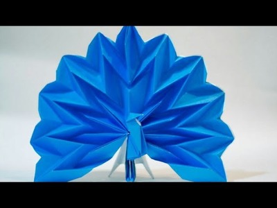 Origami peacock with spreading feathers||MY CREATIVE ZONE