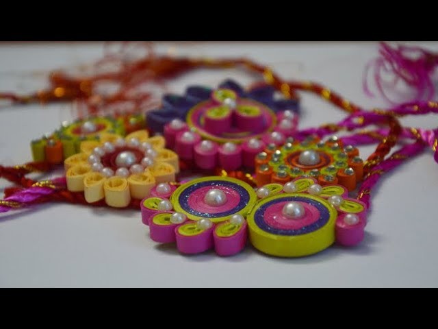 Paper rakhi Making. How to make rakhi at home for raksha bandhan festival 2018