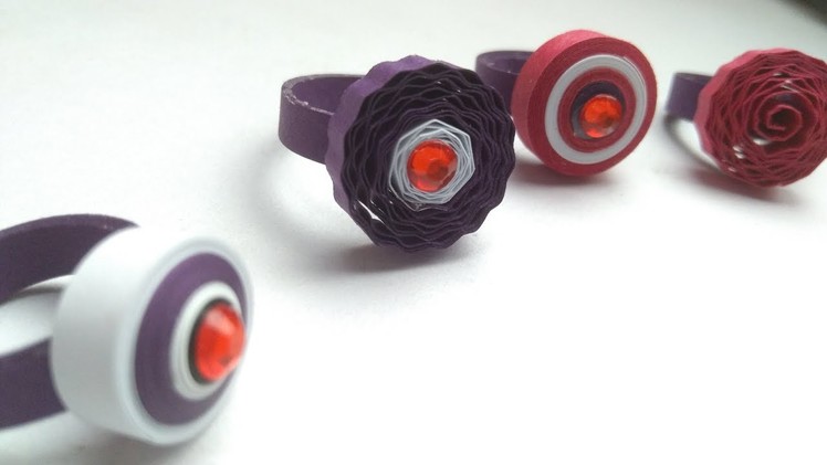 Quilling paper ring. orgami paper ring