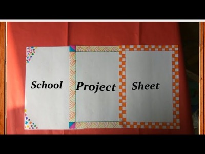 School Project Sheets and Planner Decoration Ideas.