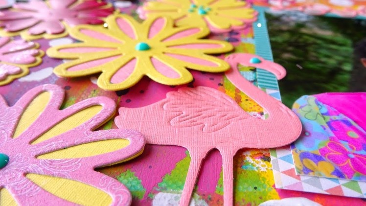 ????#SCRAPBOOK LAYOUT __DIE CUTTING,ACRYLIC PAINT