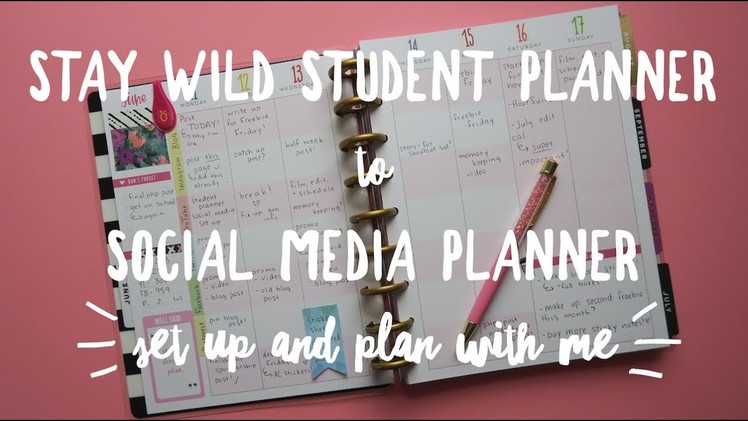 Student Happy Planner to Social Media Planner - Set Up & Plan With Me