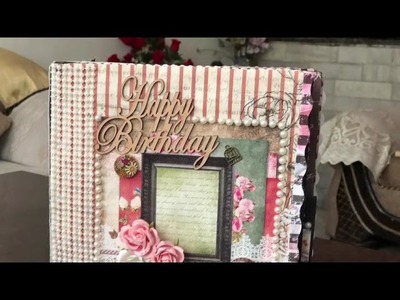 Vintage birthday scrapbook for him.her