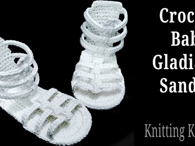 Crochet Baby Gladiators. Cute Baby Sandals, quick and easy