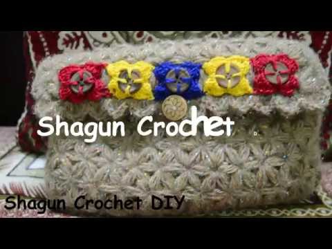 Crochet beautiful Jasmine Stitch. Puffed Star Stitch. Clutch.Purse.Handbag PART 1