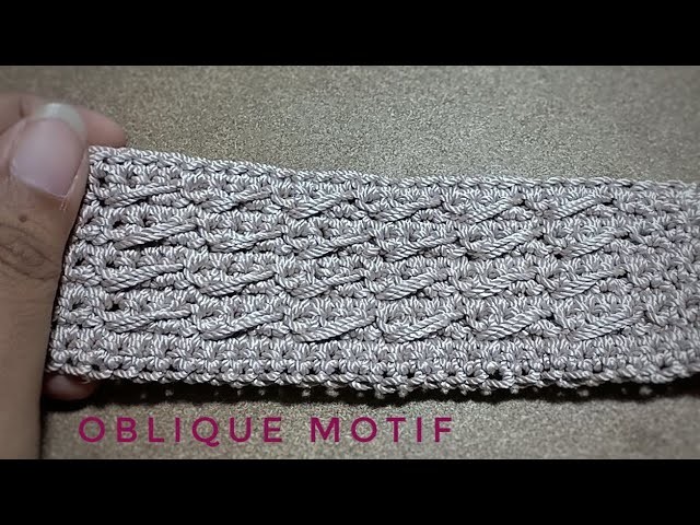Crochet || how to make oblique motif by sc