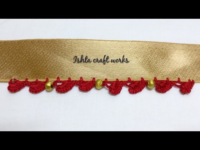 Crochet shell with beads saree kuchu.tassel pattern - crochet.krosha saree kuchu