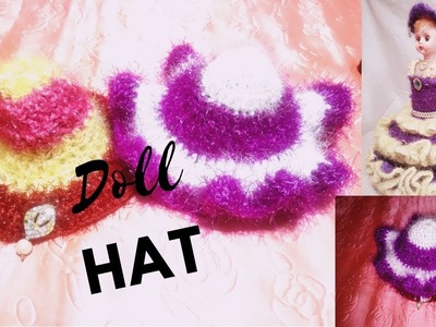 DIY Shining Woolen Doll HAT || How to make Doll Hat
