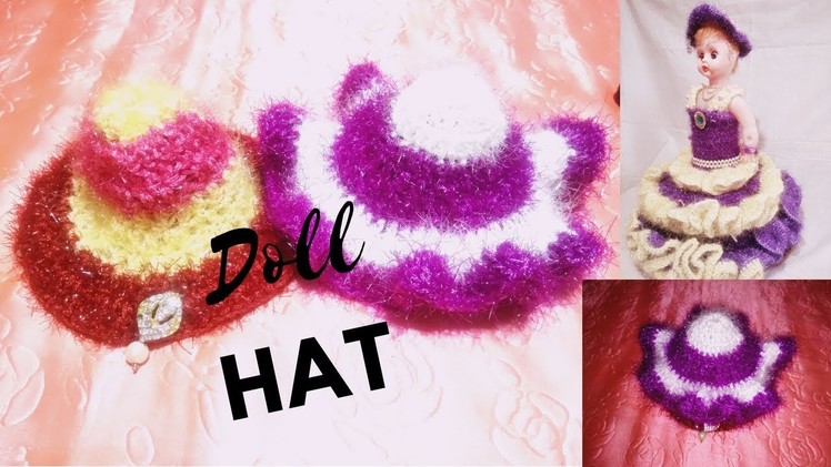 DIY Shining Woolen Doll HAT || How to make Doll Hat