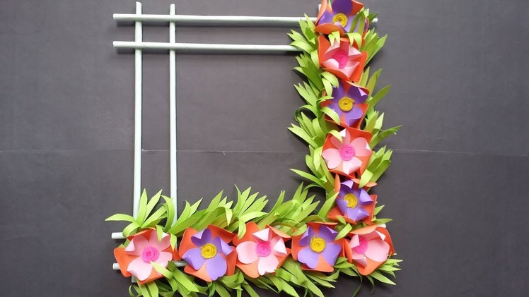 DIY:Wall Hanging!!! How to Make Easy & Simple Flower Wall Hanging With Colour Paper!!!