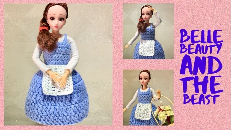 Doll Dress Crochet. Inspired by Disney Princess Belle