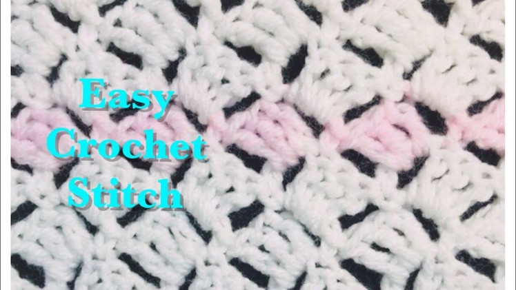 Easy crochet stitch for crochet baby blankets and more #134