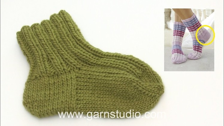 How to knit an old-fashioned heel on a sock