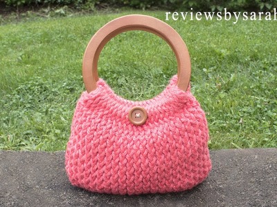 How to Loom Knit Simple Handbag - Knitted Handbag - Beginner Loom Knitting