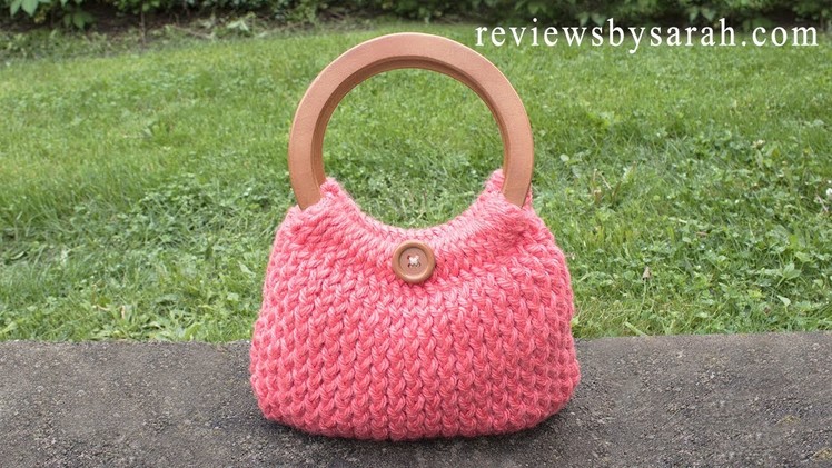 How to Loom Knit Simple Handbag - Knitted Handbag - Beginner Loom Knitting