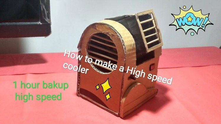 How to make a Powerful Mini Air cooler from cardboard | DIY Air Cooler | Tech Toyz Videos