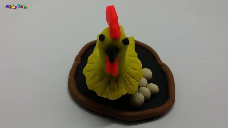 How To Make Chcken Nest Eggs   Play Doh  I Widy Toys