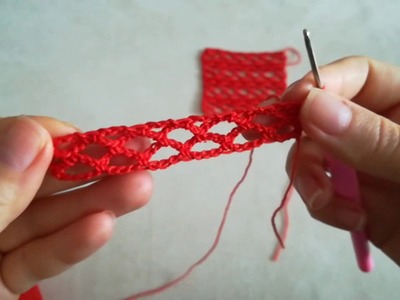 How to make easy crochet lace for beginners. Cum sa crosetezi un model usor de dantela