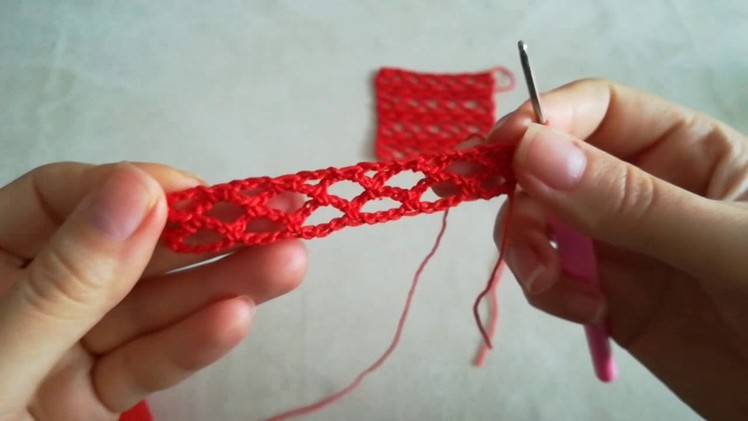 How to make easy crochet lace for beginners. Cum sa crosetezi un model usor de dantela