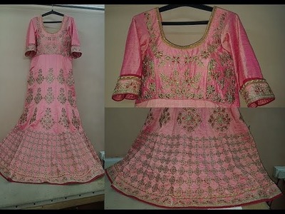 How to Make Gown From Readymade Lehenga Stitching Video